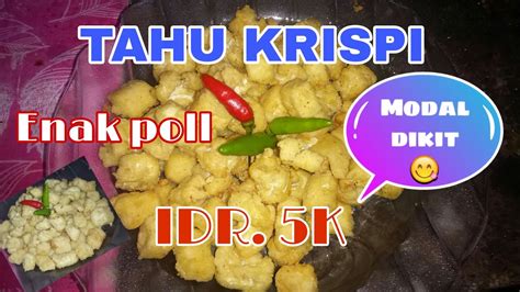 Lalu rendam singkong setengah matang tadi sampai. CARA MEMBUAT TAHU KRISPI || Mudah dan Murah - YouTube