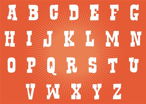 9 Best Printable Western Alphabet Letters