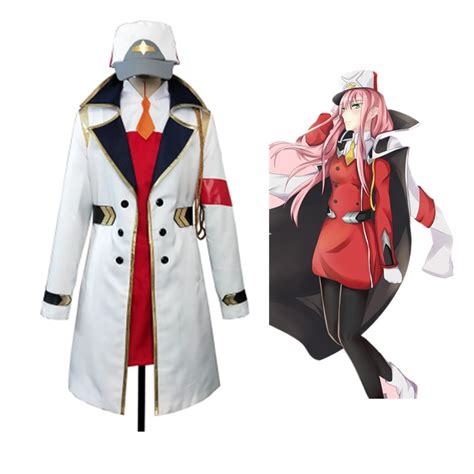 Anime Darling In The Franxx Zero Two Cosplay Costume Long Coat Adult