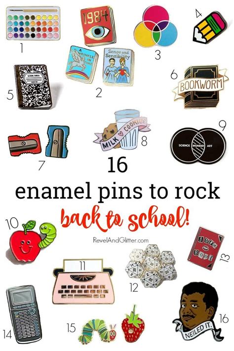 16 Enamel Pins To Rock Back To School Revel And Glitter Enamel Pins