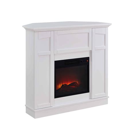 Bold Flame 40 Inch Wallcorner Electric Fireplace In White