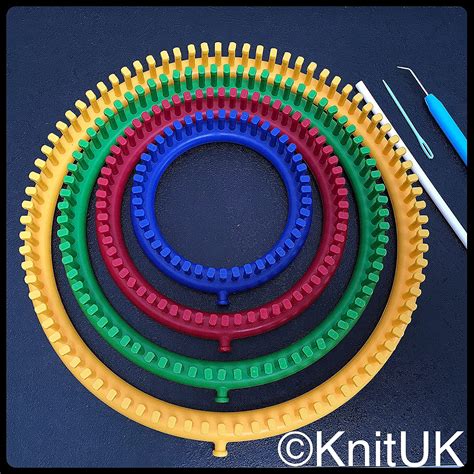 Knituk Round Knitting Loom Set Of 4 Looms With Pegs All Fitted