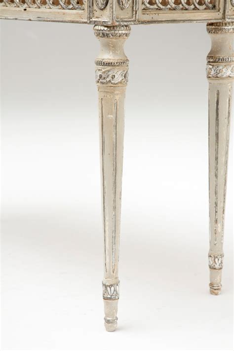 Top is american white oak in an ivory ceruse finish. Italian Pair of Antique Silver Leaf Console Tables from ...