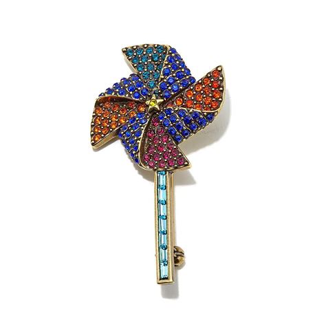 Heidi Daus Endless Summer Sparkle Crystal Pinwheel Pin In 2020