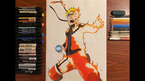 Speed Drawing Naruto Uzumaki 8h Youtube