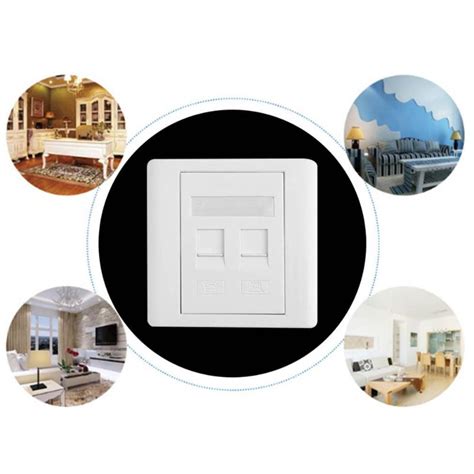 Bottom of the wall mount stand. 86 Type Wall Socket Dual Port Network LAN Telephone Panel ...
