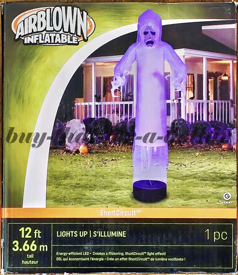 New 12 Ft Inflatable Floating Short Circuit Ghost Gemmy Halloween