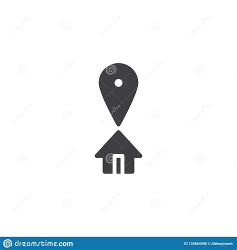 House Location Pin Vector Icon Stock Vector Illustration Of Position