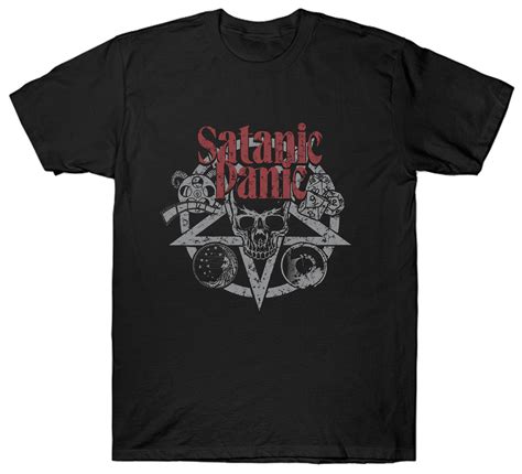 Satanic Panic Pentagram T Shirt Gothic Blood Devil Worship In T Shirts
