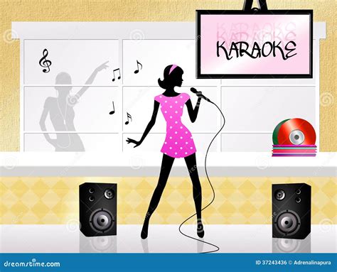 Karaoke Singer Stock Illustration Illustration Of Microphone 37243436