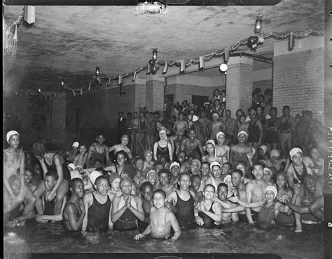 Young Women And Men Gathered In And Around Centre Avenue Ymca Swimming