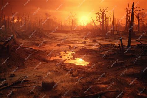 Premium AI Image | Climate change spawns extreme weather Nature's fury