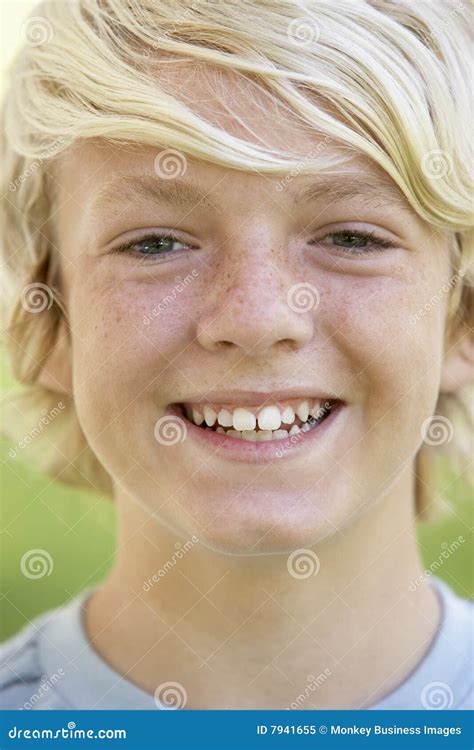 Portrait Of Teenage Boy Smiling Stock Image Image Of Portrait Mood
