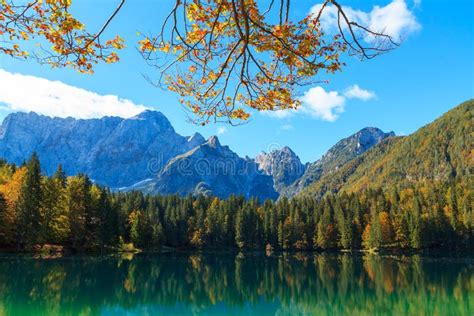 Beautiful Laghi Di Fusine Lake Stock Photo Image Of Scenic Alps