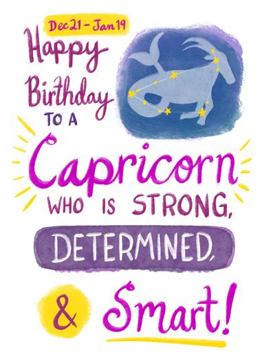 Birthday Card Capricorn Birthday Cards Paper And Party Supplies Pe