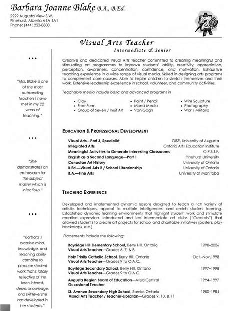You can use this art teacher free resume sample to draft and modify your resume. visual arts teacher resume | Professional | Pinterest