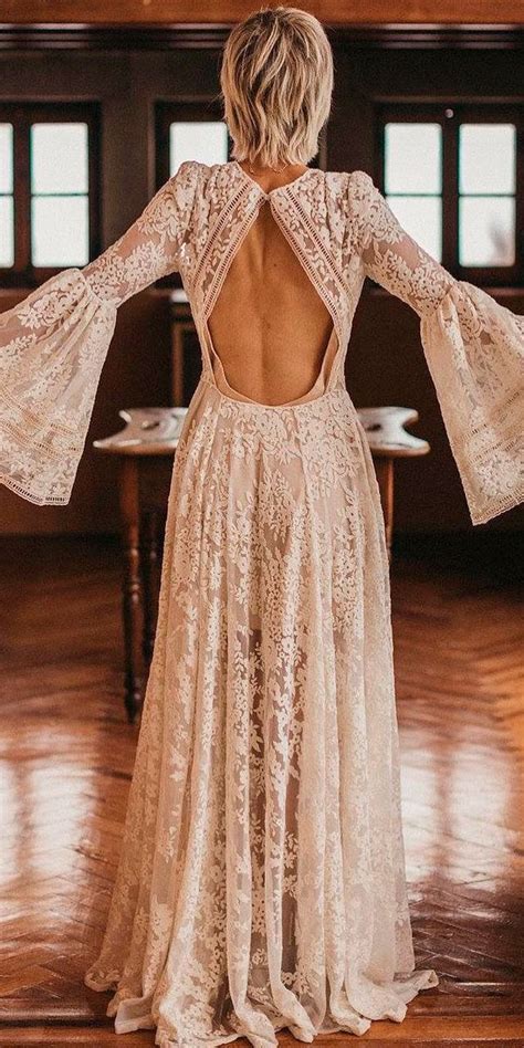 But due to a boho mode, it won't be ceremonial too much. 21 Amazing Boho Wedding Dresses With Sleeves | Wedding ...