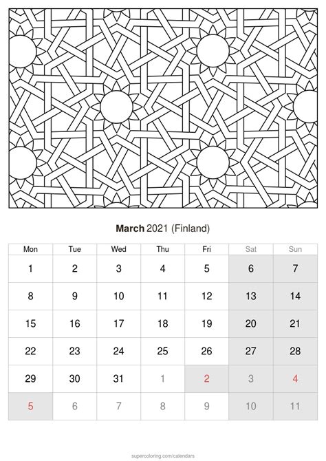 Kalender för 2021 med helgdagar och veckonummer. Kalender 2021 Skriva Ut Gratis Mars - Mars 2021 Kalender ...