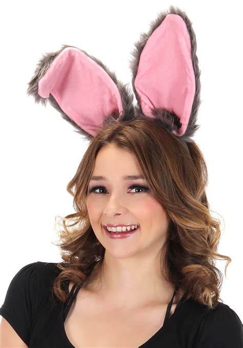 最上の品質な Set Of 6 Black Rabbit Headbands Big Ears Cute Animal For