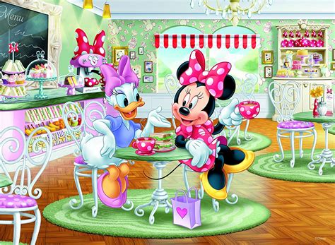 Disney Minnie And Daisy Café Puzzle 200 Pieces Features Colorful