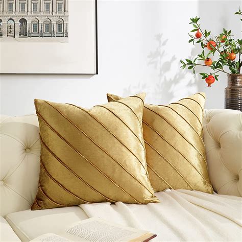 Gigizaza Decorative Velvet Pillow Covers 18x18 Set Of 2