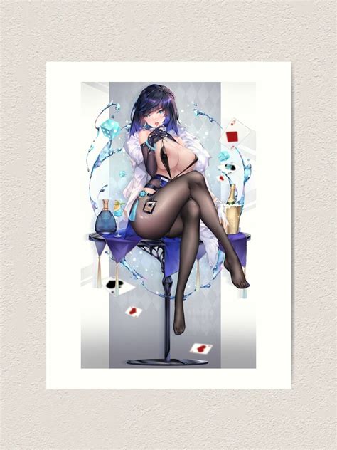 hot yelan sexy legs genshin impact ecchi girls art print for sale by hidoyatarg redbubble