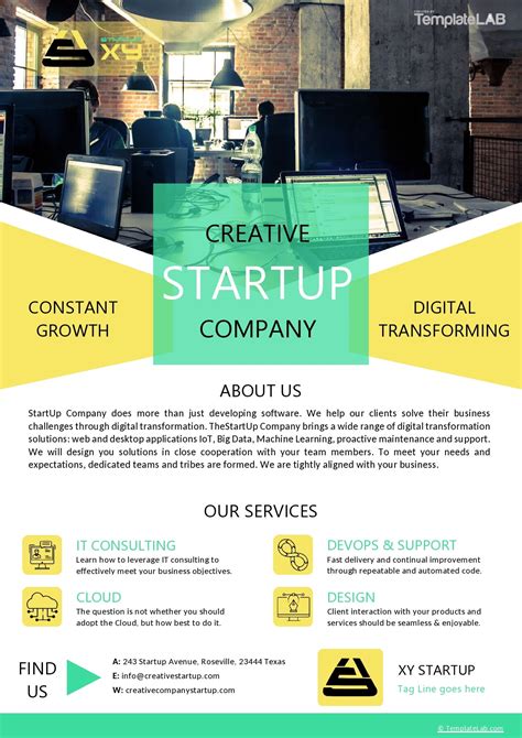 One Page Company Profile Template Free Printable Form Templates And