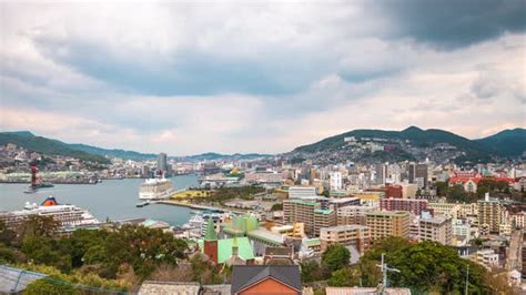 Nagasaki Japan Port Cityscape Stock Footage Videohive