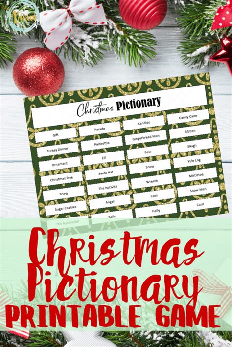 Christmas Printable Pictionary Game For Families Views From A Step Stool