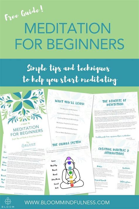 A Free Downloadable Guide To Meditation For Beginners Learn Simple Tips And Techniques To Help