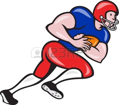 Football Player Running With Ball | Clipart Panda - Free Clipart Images