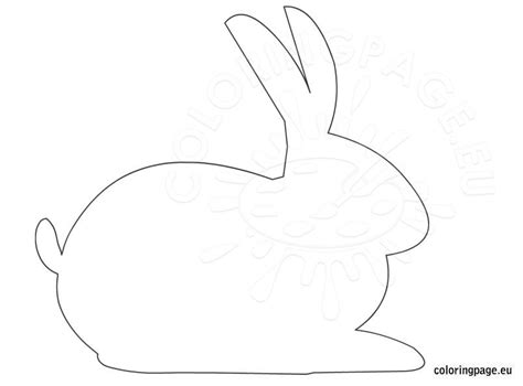 Free printable easter bunny templates and coloring pages. Easter - Rabbit shape - Coloring Page
