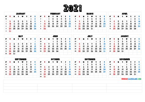 Download these free printable word calendar templates for 2021 with the us holidays and personalize them according to your liking. Free Printable 12 Month 2021 Calendar With Lines | Free ...