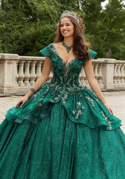 Embroidery And Beading On A Tulle Ballgown Morilee
