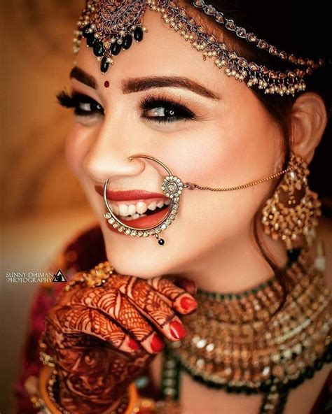 Checkout Some Beautiful Nose Ring Designs Weddingplz Indian Bride Poses Indian Wedding