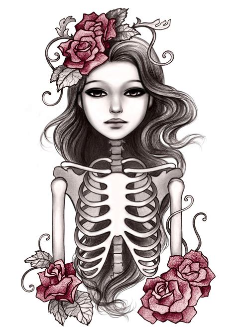 Skeleton Girl By Mayan Art On Deviantart