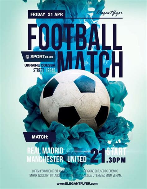 Soccer Match Free Sport Flyer Template Soccer