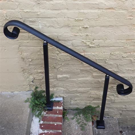 Adjustable Metal Handrail With Scroll End Make A Rail Grab Rail