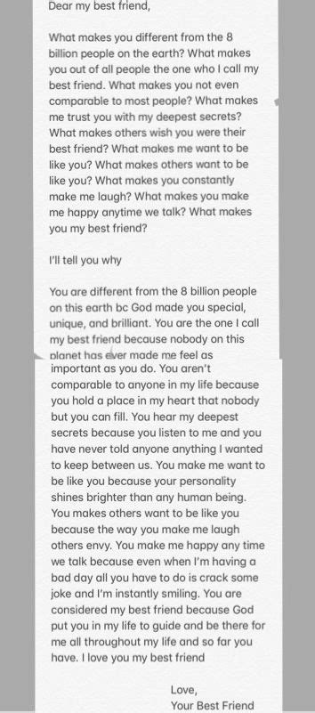 11 Paragraph To Send To Your Best Friend Ideas Letter To Best Friend