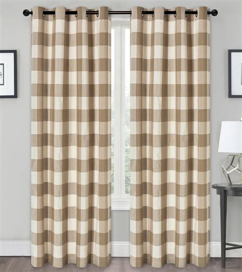 Classic Buffalo Plaid Checkered Grommet Top Curtains Assorted Colors