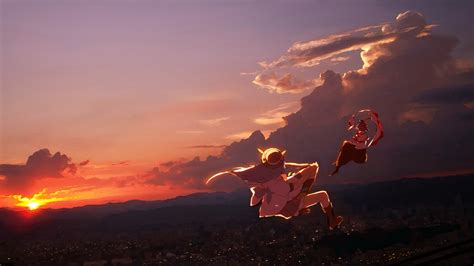 Download 2560x1440 Anime Landscape, Sky, Sunset, Clouds ... Find the best 2560 x 1440 wallpaper anime on getwallpapers.