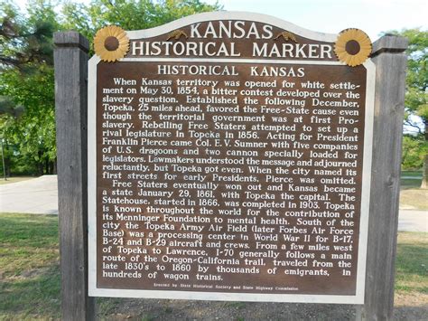 Kansas Historic Marker I 70 Eastbound Rest Area Near Exit Flickr