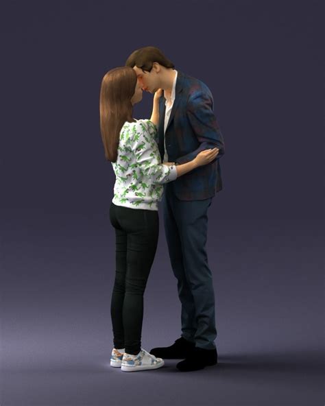 Kissing Couple 0110 3d Model Cgtrader