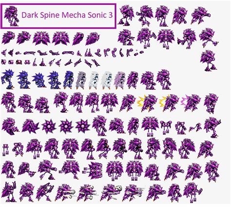 Dark Spine Mecha Sonic 3 Sprites By Multiadventures984 On Deviantart