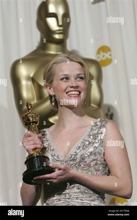 Best Actress Winner Reese Witherspoon Poses With Her Oscar Backstage At The Th Annual Academy