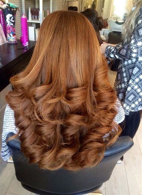 Coiffure Longue Bouclee Chatain Doree Curls For Long Hair Long Red