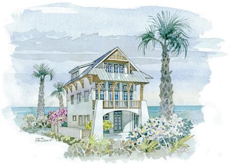 Top 25 Coastal House Plans In 2020 Coastal House Plans Beach Cottage
