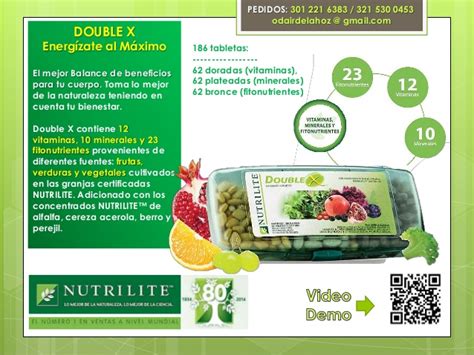 See contact information and details about double x amway. Double X de Nutrilite