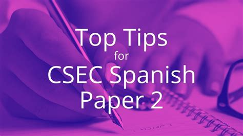 2013 May 1 Csec Spanish Paper 2 Directed Situation 5 Past Questions