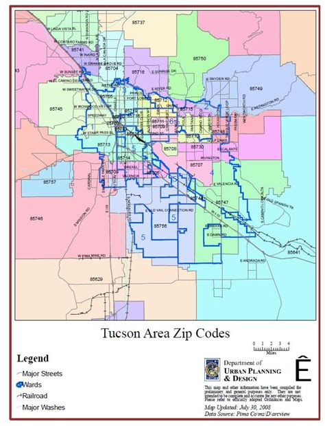Zip Codes Tucson Arizona Map